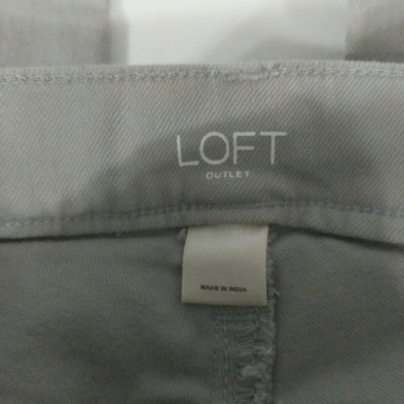 Loft Outlet Modern High Rise Cuffed Crop Grey - size 8 - Picture 2 of 7